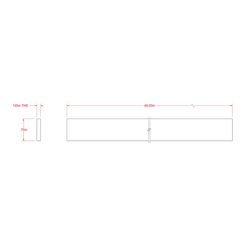 SteelWorks 0.125 in. X 0.75 in. W X 4 ft. L Weldable Aluminum Flat Bar 1 pk