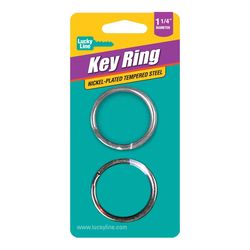 Lucky Line Nickel-Plated Steel Silver Split Key Ring