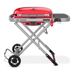 Weber Traveler 9030001 1 Burner Liquid Propane Portable Grill Red