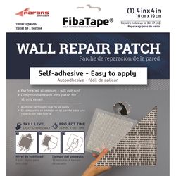 Saint-Gobain ADFORS FibaTape 4 in. L X 4 in. W Fiberglass Reinforced Aluminum White Self Adhesive Wa