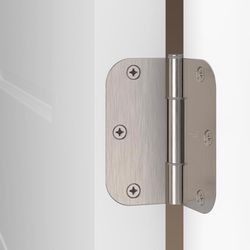 National Hardware Squeak Guard 3.5 in. L Satin Nickel Door Hinge 3 pk