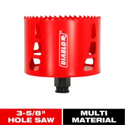 Diablo Snap-Lock Plus 3-5/8 in. Bi-Metal 2-3/8 in. L Hole Saw Arbor Included