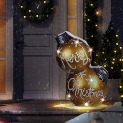Alpine Gold Christmas Ornaments 48 in. Porch Decor