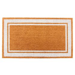 KAF Home 17 in. W X 30 in. L Beige/White Coir Door Mat