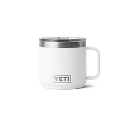YETI Rambler 14 oz White BPA Free Ceramic Lined Stackable Mug with MagSlider Lid