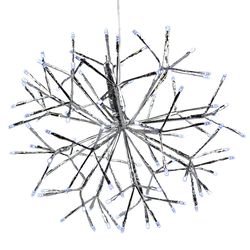 Holiday Bright Lights LED Sphere Light Pure White 16 in. 96 lights