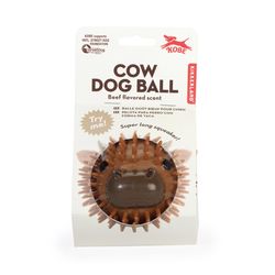 Kikkerland Kobe For Dog TPR Cow Ball Dog Toy 1 pk