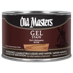 Old Masters Semi-Transparent Dark Mahogany Oil-Based Alkyd Gel Stain 1 pt