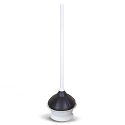 Korky Toilet Plunger with Holder 23 in. L X 6.5 in. D