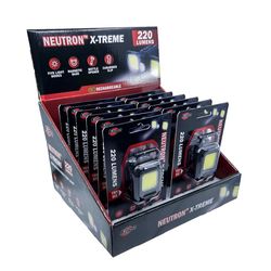 Flipo Neutron 220 lm Black LED Rechargeable COB Flashlight