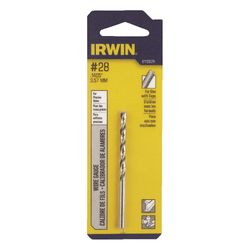 IRWIN #28 X 2-7/8 in. L High Speed Steel Wire Gauge Bit Straight Shank 1 pc