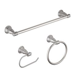 OakBrook Collection Brushed Nickel Silver Zinc Towel Holder