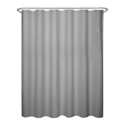 Zenna Home 72 in. H X 70 in. W Grey Spa Waffle Shower Curtain Fabric