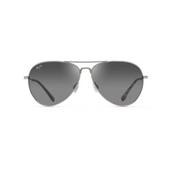Maui Jim Mavericks Sunglasses Unisex Silver Frame Neutral Gray Lens Polarized