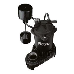 Flotec 1/2 HP 4,700 gph Zinc Vertical Float Switch AC Submersible Sump Pump 8 ft³