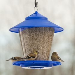 Audubon Ganary Wild Bird 4 lb Plastic Hopper Bird Feeder 6 ports