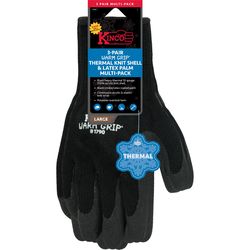 Kinco L Latex Coated Thermal Black Dipped Gloves