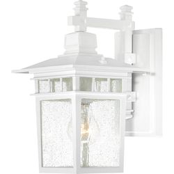Nuvo Cove Neck Textured White Switch Incandescent Lantern Fixture
