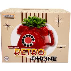 Streamline 5.74 in. H X 6.69 in. W X 7.48 in. D Ceramic Planter Red