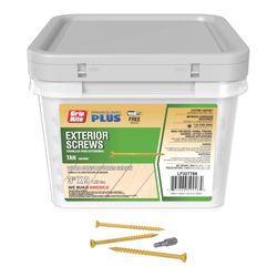 Grip-Rite PrimeGuard Plus No. 9 wire X 3 in. L Tan Star Flat Head Deck Screws 25 lb