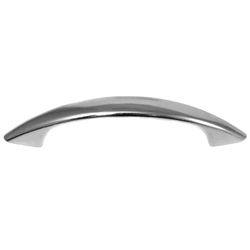 Laurey Modern Standards Half Oval Cabinet Pull 3 in. Polished Chrome Silver 1 pk