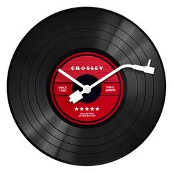 Crosley 12 in. L X 12 in. W Indoor Vintage Analog Wall Clock Plastic Black