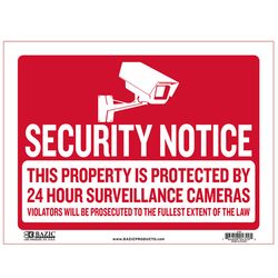 Bazic Products English White Informational Sign 9 in. H X 12 in. W