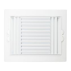Deflect-O Jordan 10 in. H X 8 in. W 3-Way White Plastic Ceiling Register