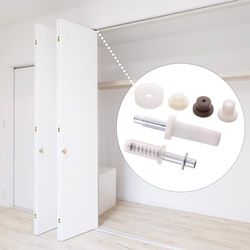 Ace 7/8 in. D White Plastic/Steel Bi-fold Door Pivot Set 1 pc