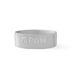 Pet Shop by Fringe Studio Gray Meow Ceramic Small Pet Bowl