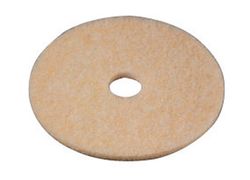 3M 20 in. D Non-Woven Natural/Polyester Fiber Floor Polishing Pad Light Yellow