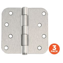 Design House 4 in. L Satin Nickel Door Hinge 3 pk