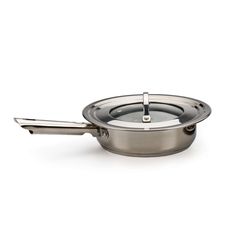 RSVP International Endurance Glass/Stainless Steel Lid 9 in. Silver