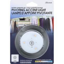 Rite Lite Gray Battery Powered LED Puck Light 1 pk