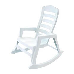 Adams Big Easy White Polypropylene Frame Rocking Chair