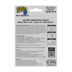 Flex Seal Family of Products Flex Seal Draft & Insulation Tape 2 in. W X 16 ft. L Clear Sealing Tape