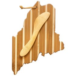 Totally Bamboo 8 in. L X 11.5 in. W X 0.5 in. Bamboo Cutting Board with Spreader
