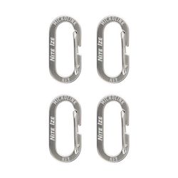 Nite Ize MicroLink Stainless Steel Silver Gated Carabiner Key Chain