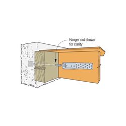 Simpson Strong-Tie 12.38 in. H X 2.5 in. W 11 Ga. Galvanized Steel Tension Tie