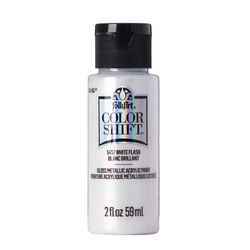 FolkArt Color Shift Metallic White Flash Craft Paint Exterior and Interior 2 oz