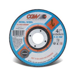 CGW 4-1/2 in. D X 7/8 in. X 1/8 in. thick Aluminum Oxide Cutting/Grinding Wheel 1 pc