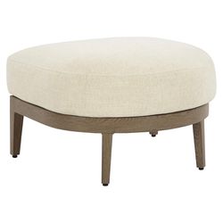 Signature Design by Ashley Serene Bay Dark Brown Aluminum Frame Ottoman White