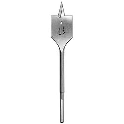 Milwaukee 1-1/2 in. X 6 in. L Heat-Treated Steel Flat Boring Bit Quick-Change Hex Shank 1 pc
