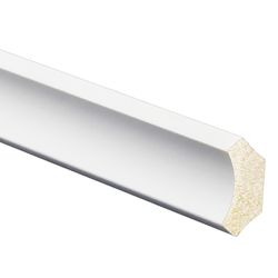 Inteplast Building Products 1/2 in. H X 1-9/16 in. W X 8 ft. L Prefinished White Polystyrene Trim