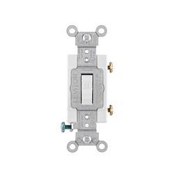 Leviton 20 amps Single Pole Toggle AC Quiet Switch White 1 pk