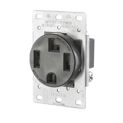 Leviton 30 amps 125/250 V Duplex Black Outlet 14-30R 1 pk