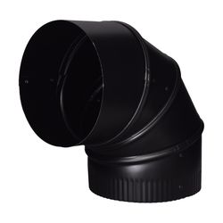 Imperial 6 in. D X 6 in. L Steel Stove Pipe Elbow