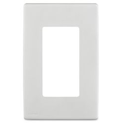 Leviton White 1 gang Plastic Decorator Screwless Wall Plate 1 pk