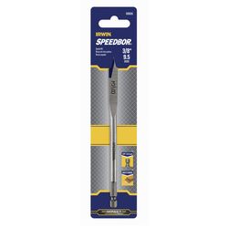 IRWIN Speedbor 3/8 in. X 6 in. L Carbon Steel Wood Boring Bit Hex Shank 1 pc