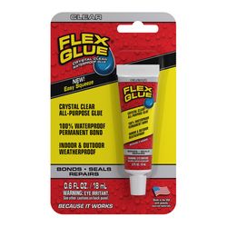 Flex Seal Family of Products Flex Glue Mini Super Strength Rubber Clear Adhesive 0.6 fl. oz.